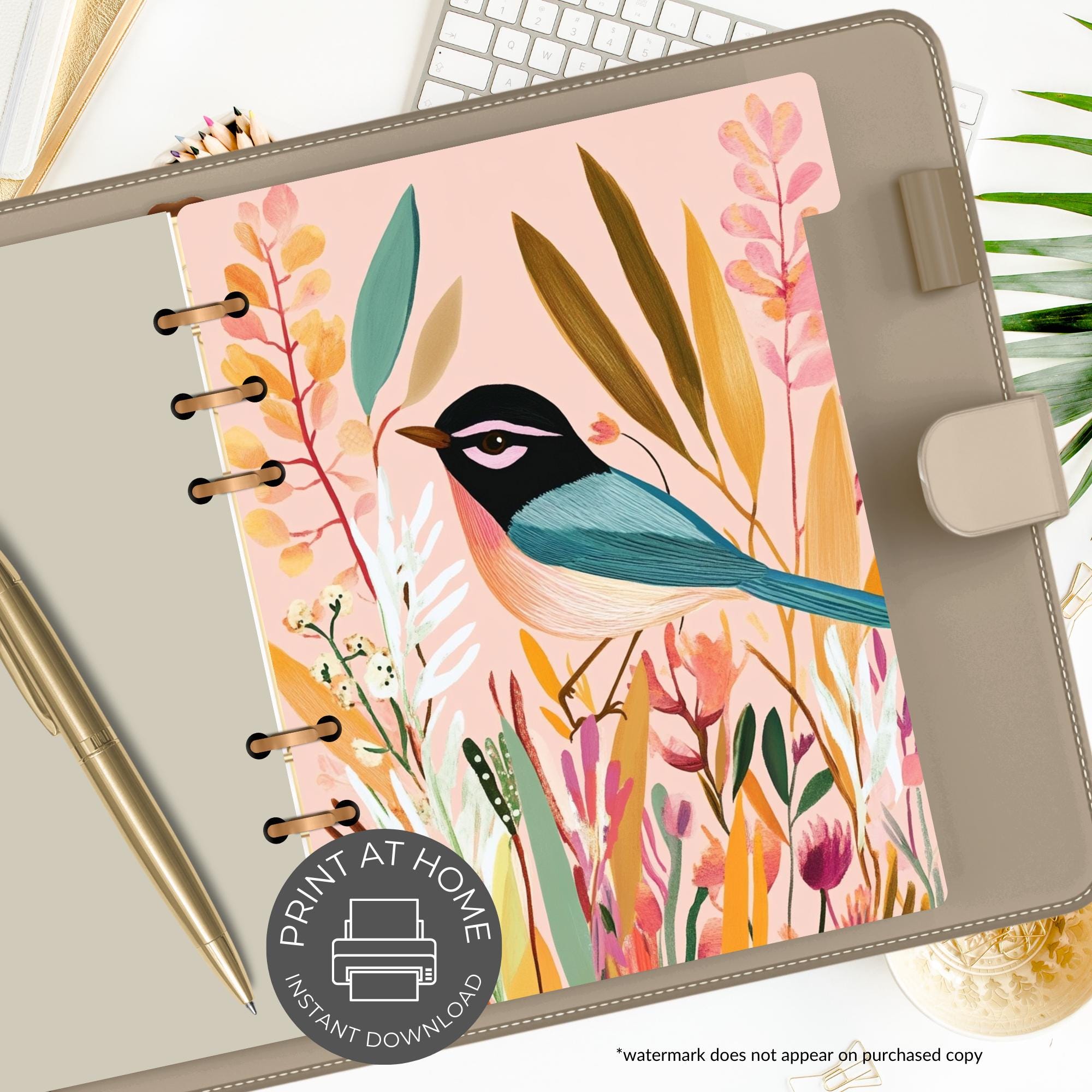 A5 Printable Planner Dividers | Elegant & Stylish Organization | Floral ...
