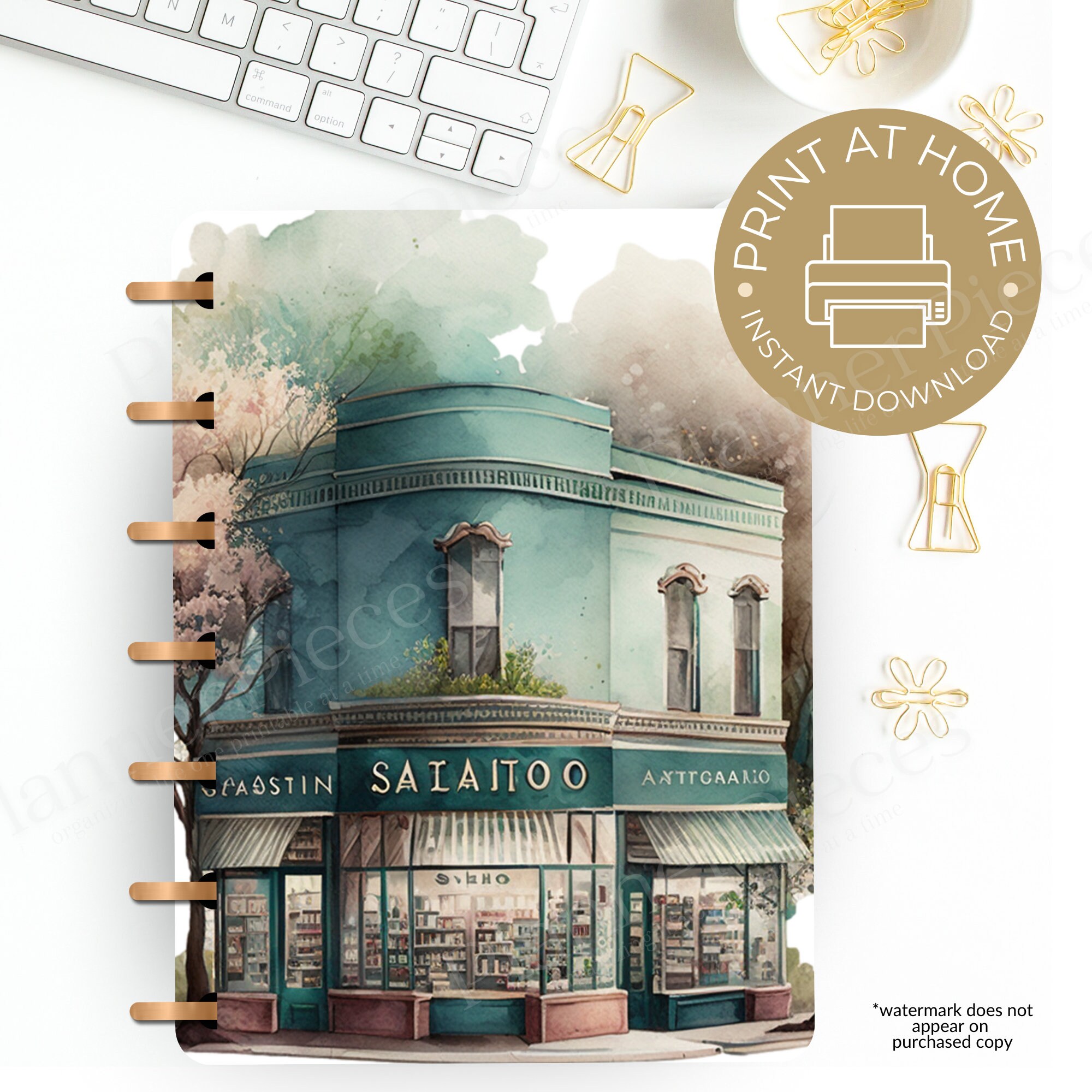 Cafe Planner Cover Printable, Coffee Shop Planner Cover for Happy ...
