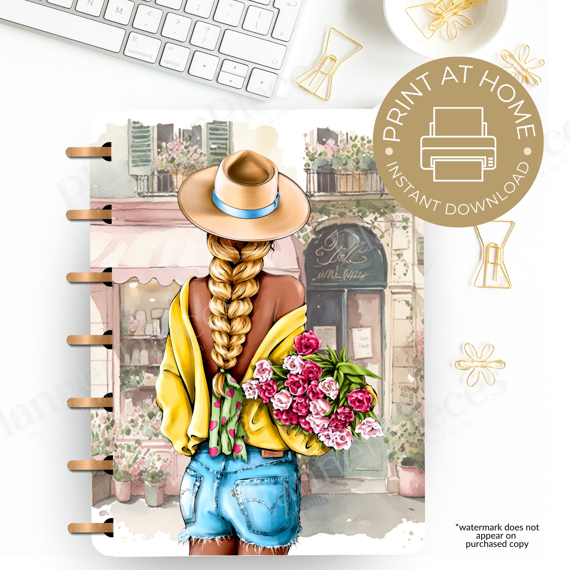 Fashion Girl Planner Cover Printable, Planner Cover for Happy Planner ...