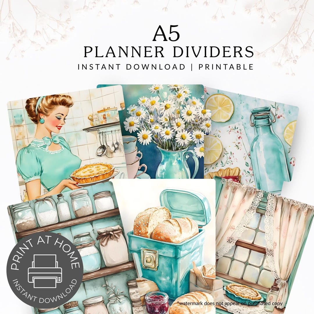A5 Printable Planner Dividers | Elegant & Stylish Organization ...