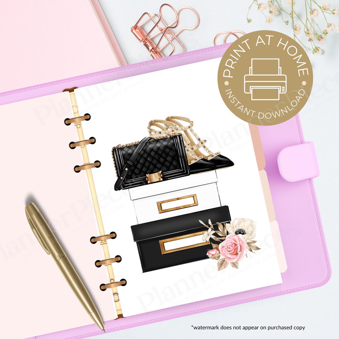 Fashion Girl Planner Dashboard Printable, Planner Printable, Happy