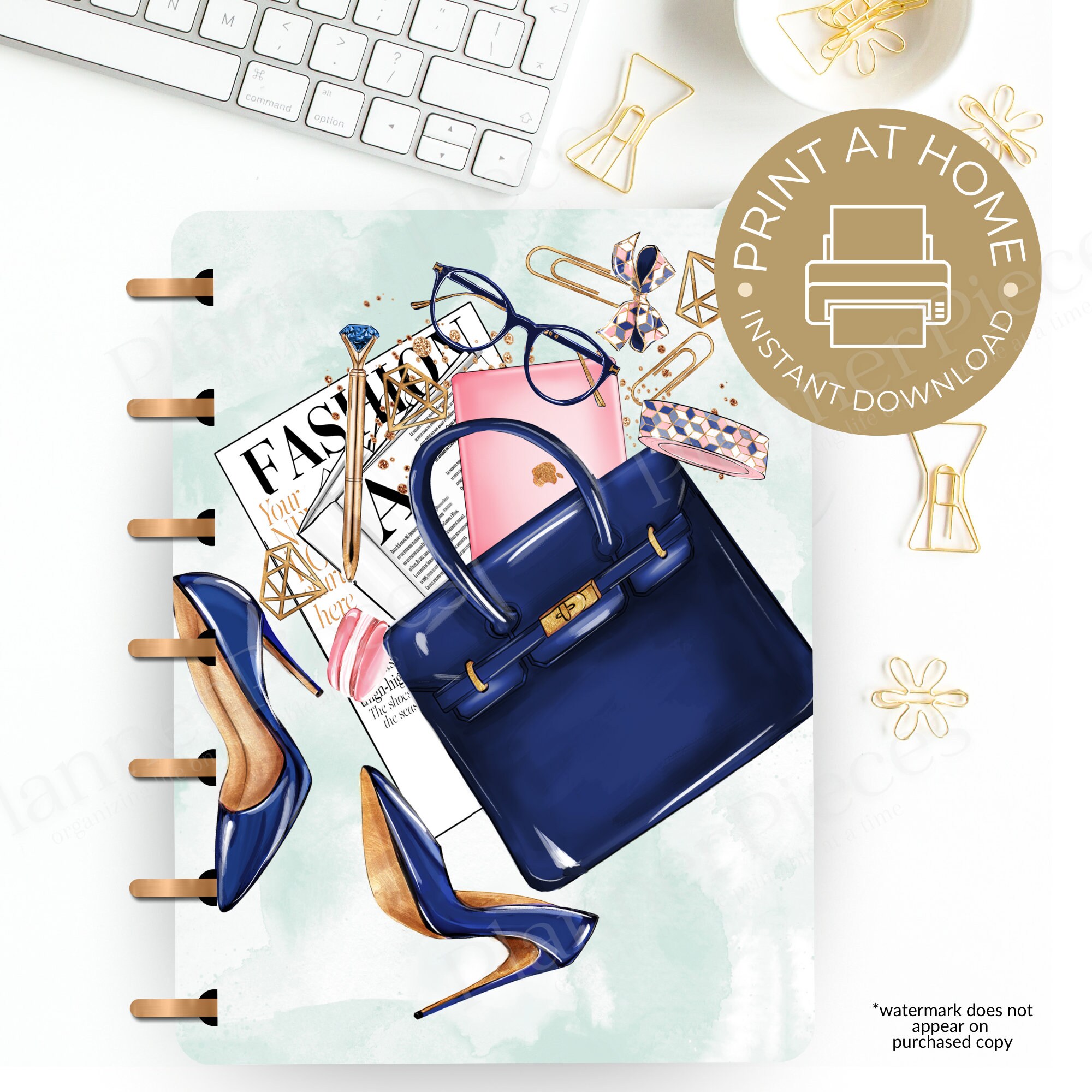 Fashion Planner Cover Printable: Multiple Sizes (PDF Download) - Etsy