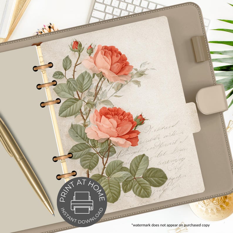 A5 Printable Planner Dividers | Elegant & Stylish Organization | Floral ...