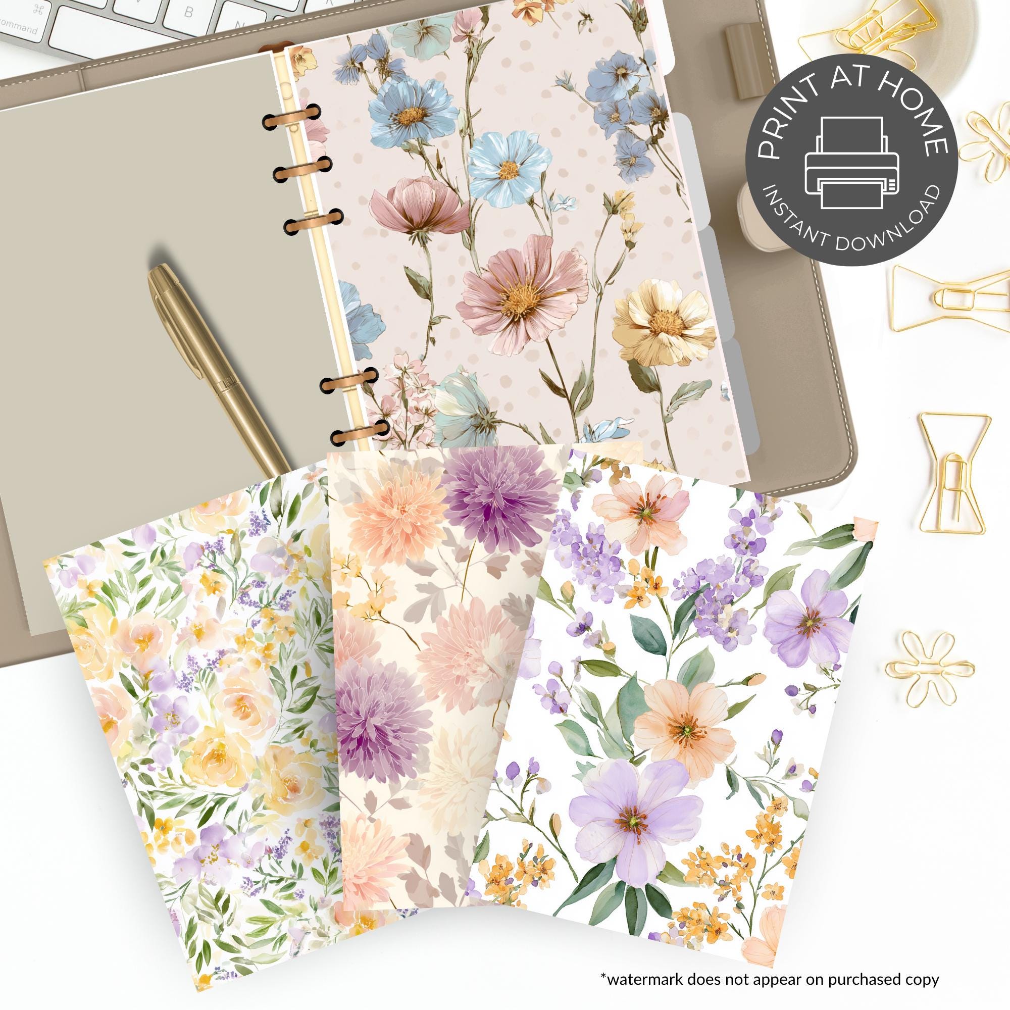 Printable Spring Planner Dashboard: Multiple Sizes (PDF Download) - Etsy