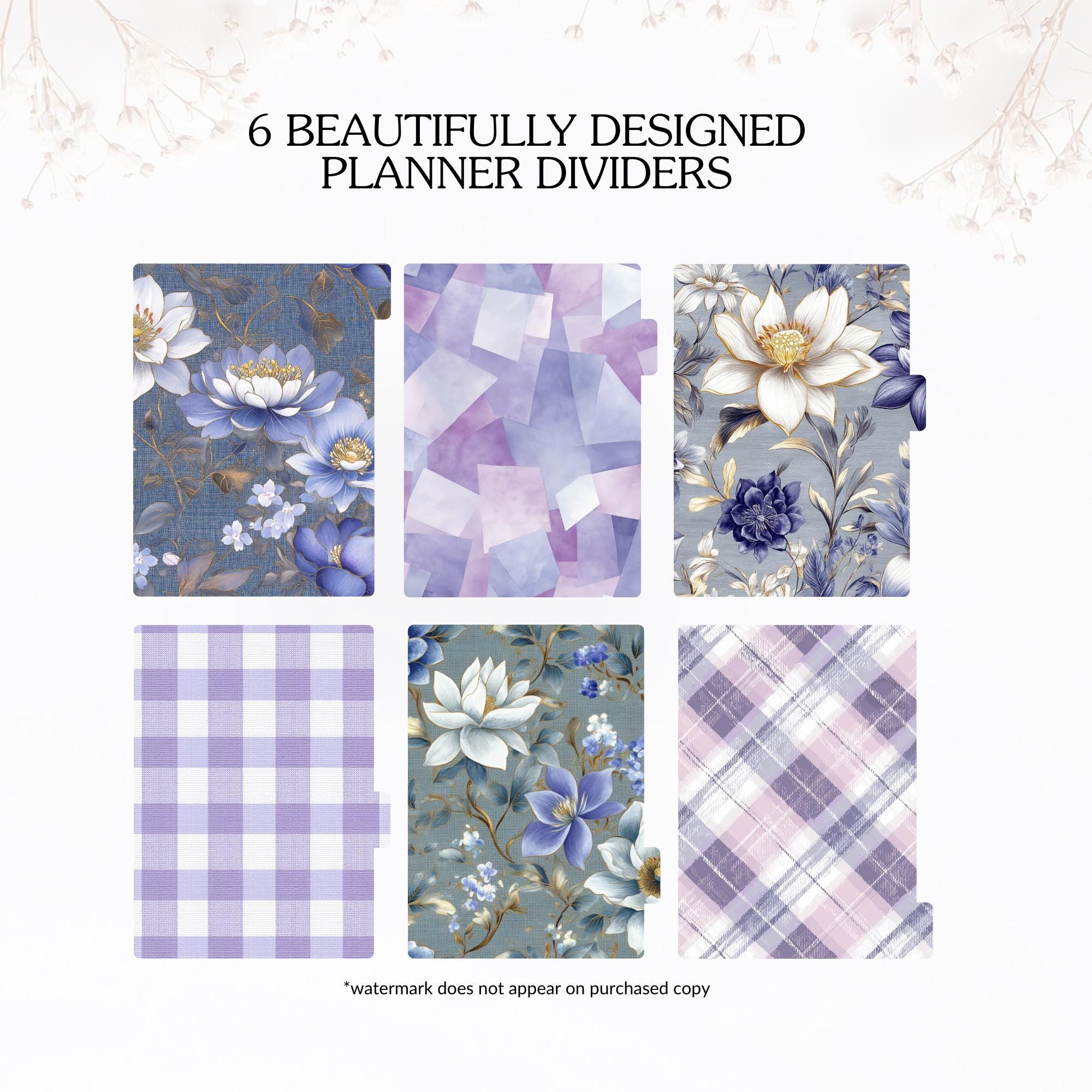 A5 Printable Planner Dividers | Elegant & Stylish Organization | Flower ...