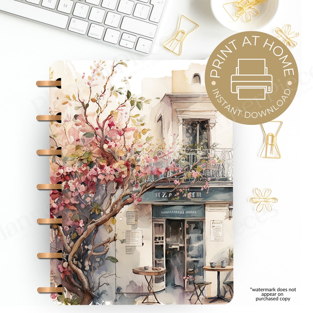 Cafe Planner Cover Printable, Coffee Shop Planner Cover for Happy ...