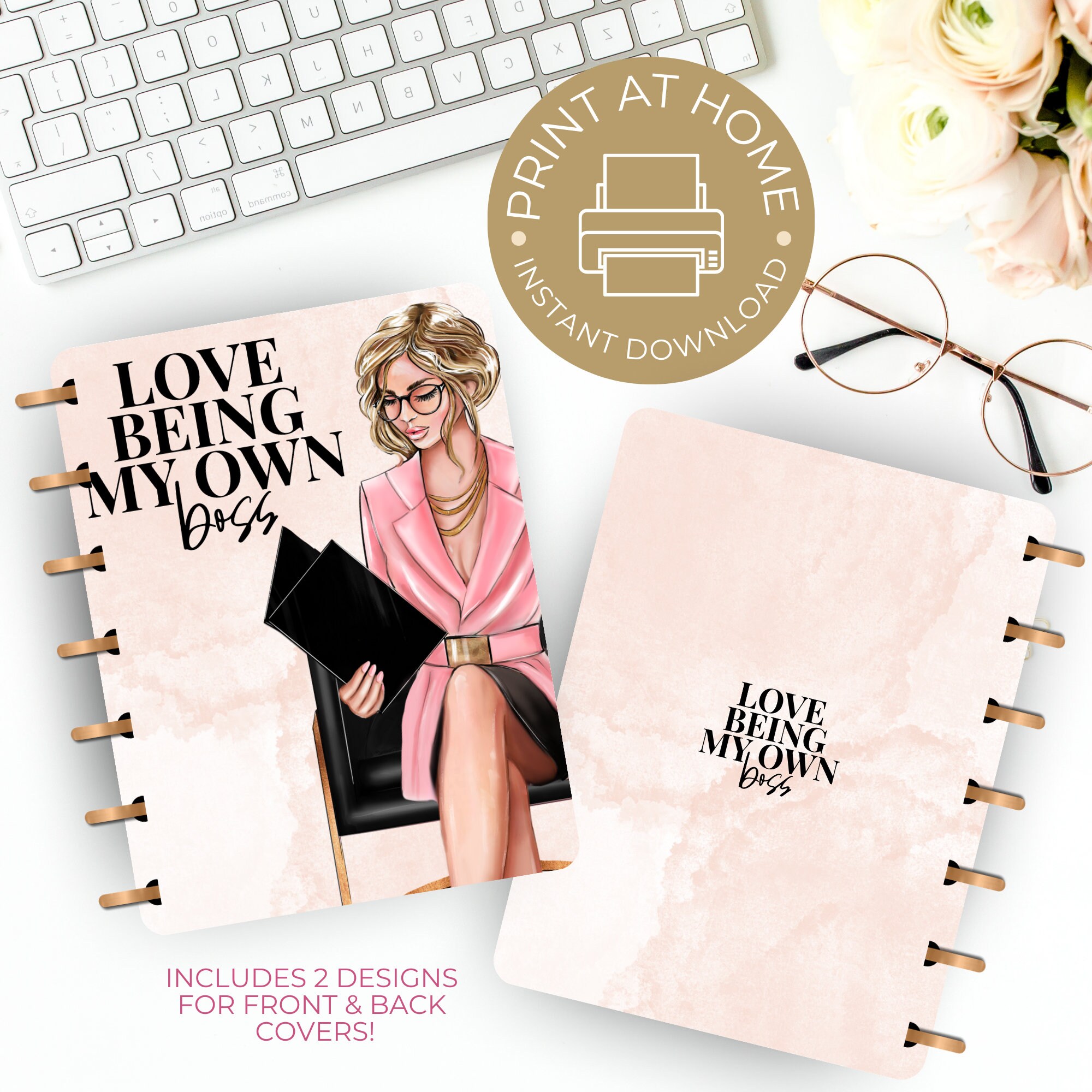 Fashion Girl Planner Cover Printable, Planner Cover for Happy Planner ...