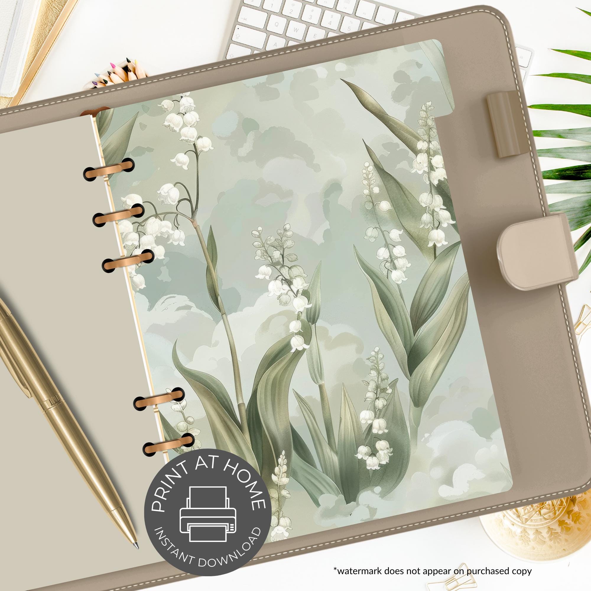 A5 Printable Planner Dividers | Elegant & Stylish Organization | Lily ...