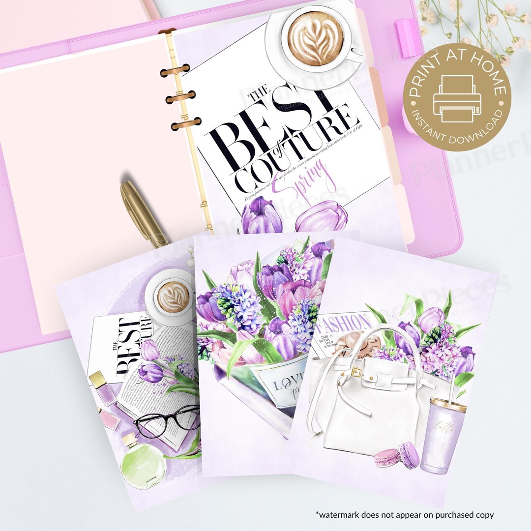 Printable Fashion Planner Dashboard: Multiple Sizes (PDF Download) - Etsy