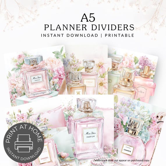 A5 Printable Planner Dividers | Elegant & Stylish Organization | Floral Planner Dividers