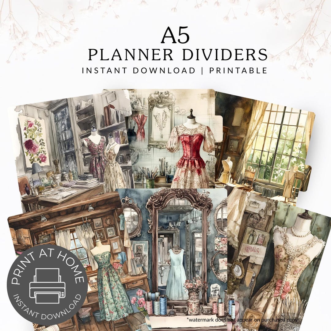 A5 Printable Planner Dividers | Elegant & Stylish Organization ...