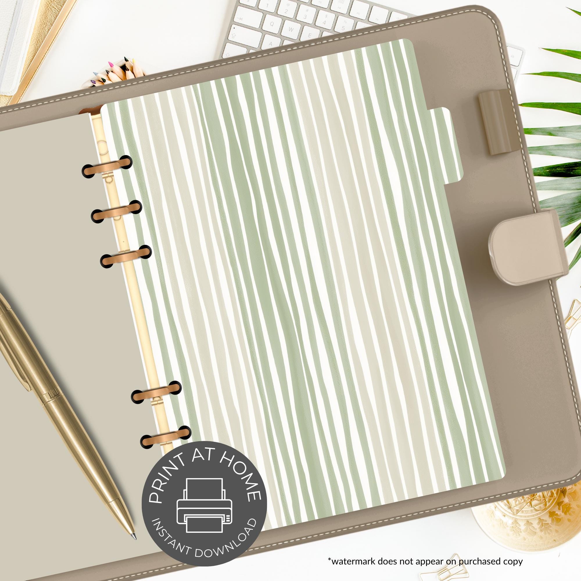 A5 Printable Planner Dividers | Elegant & Stylish Organization | Lily ...