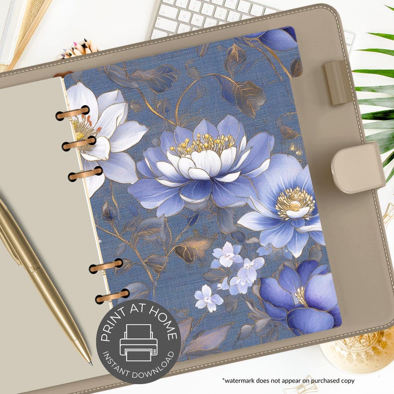 A5 Printable Planner Dividers | Elegant & Stylish Organization | Flower ...