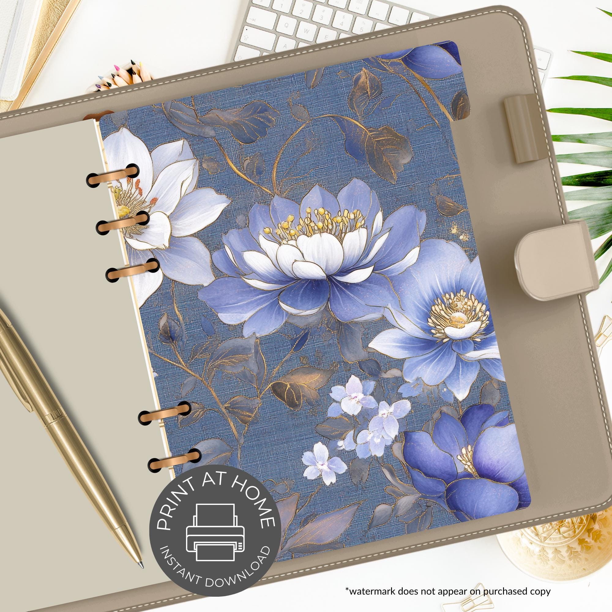 A5 Printable Planner Dividers | Elegant & Stylish Organization | Flower ...