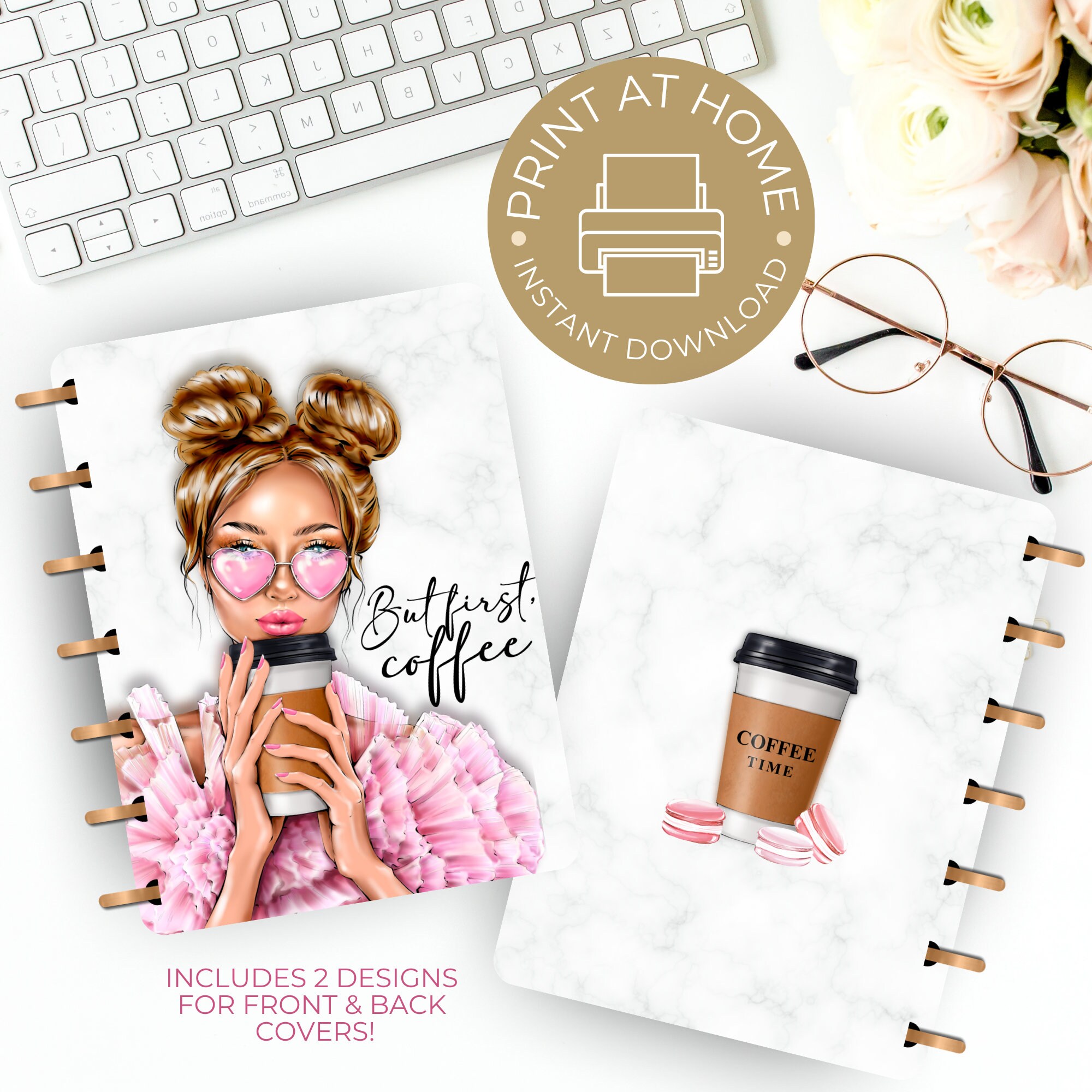 Fashion Girl Planner Cover Printable, Planner Cover for Happy Planner ...