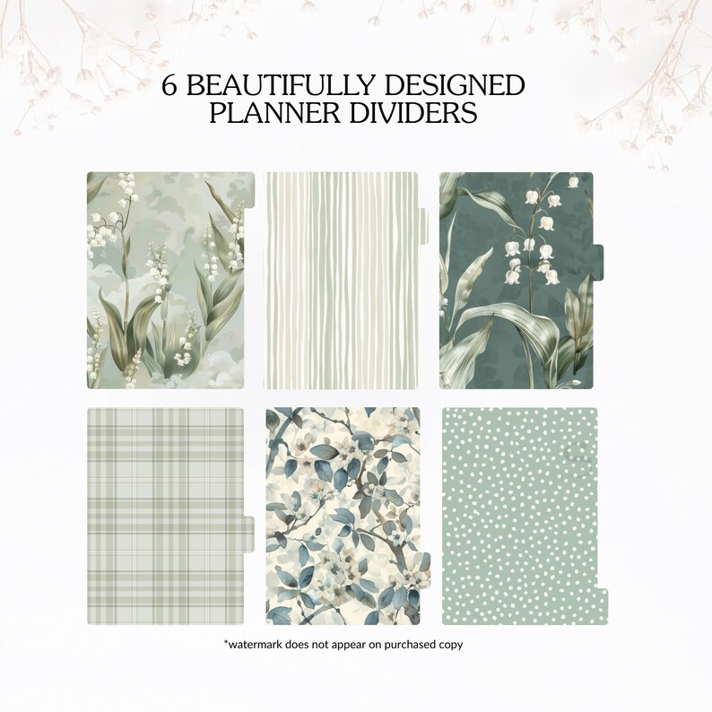 A5 Printable Planner Dividers | Elegant & Stylish Organization | Lily ...