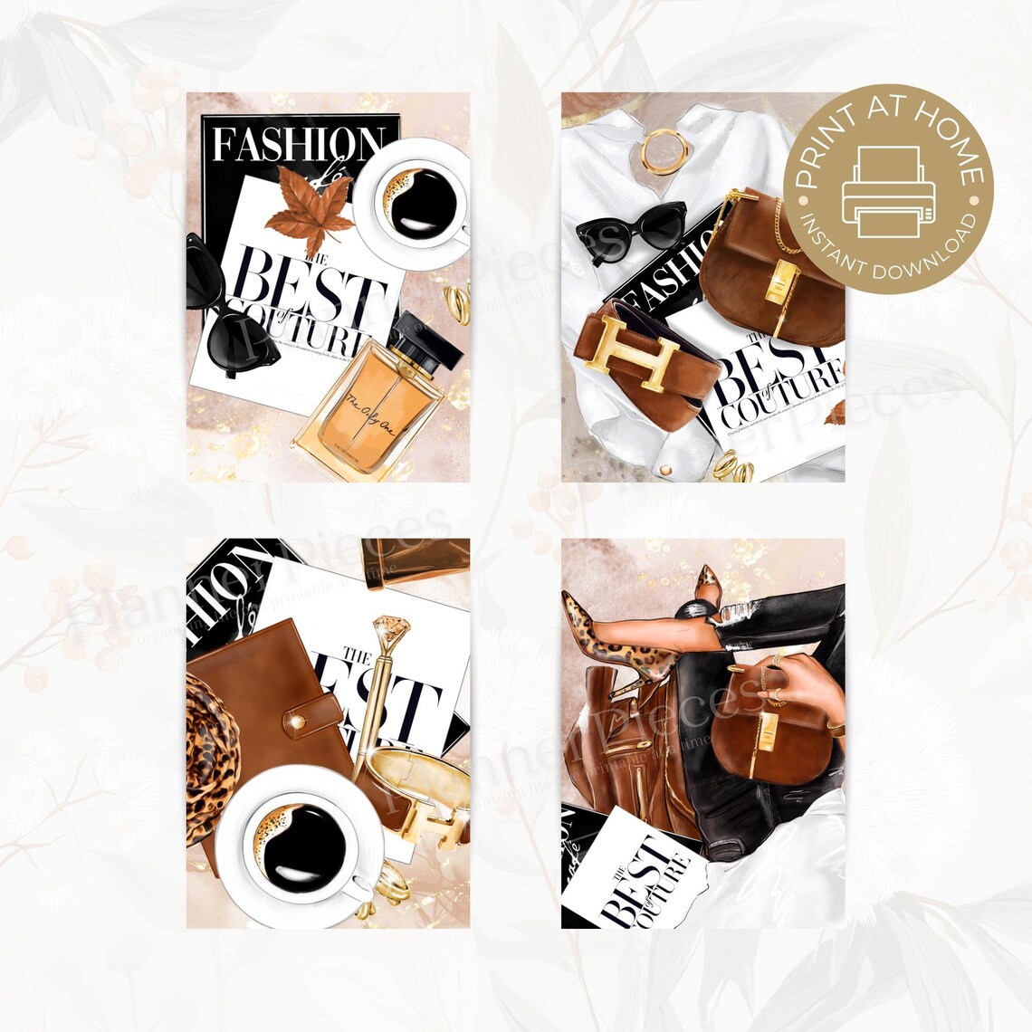 Fall Fashion Planner Dashboard Printable: Multiple Sizes (digital ...