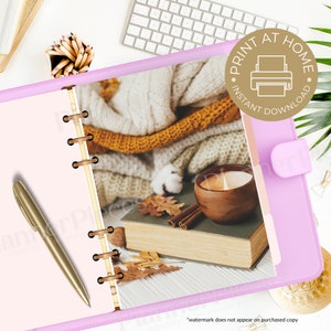 Autumn Cozy Planner Dashboard Printable, Planner Printable, Happy Planner Dashboard, Multiple Sizes, Planner Dashboard, Printable, Fall