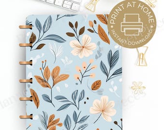 Floral Planner Cover Printable: Happy Planner & Erin Condren (PDF)