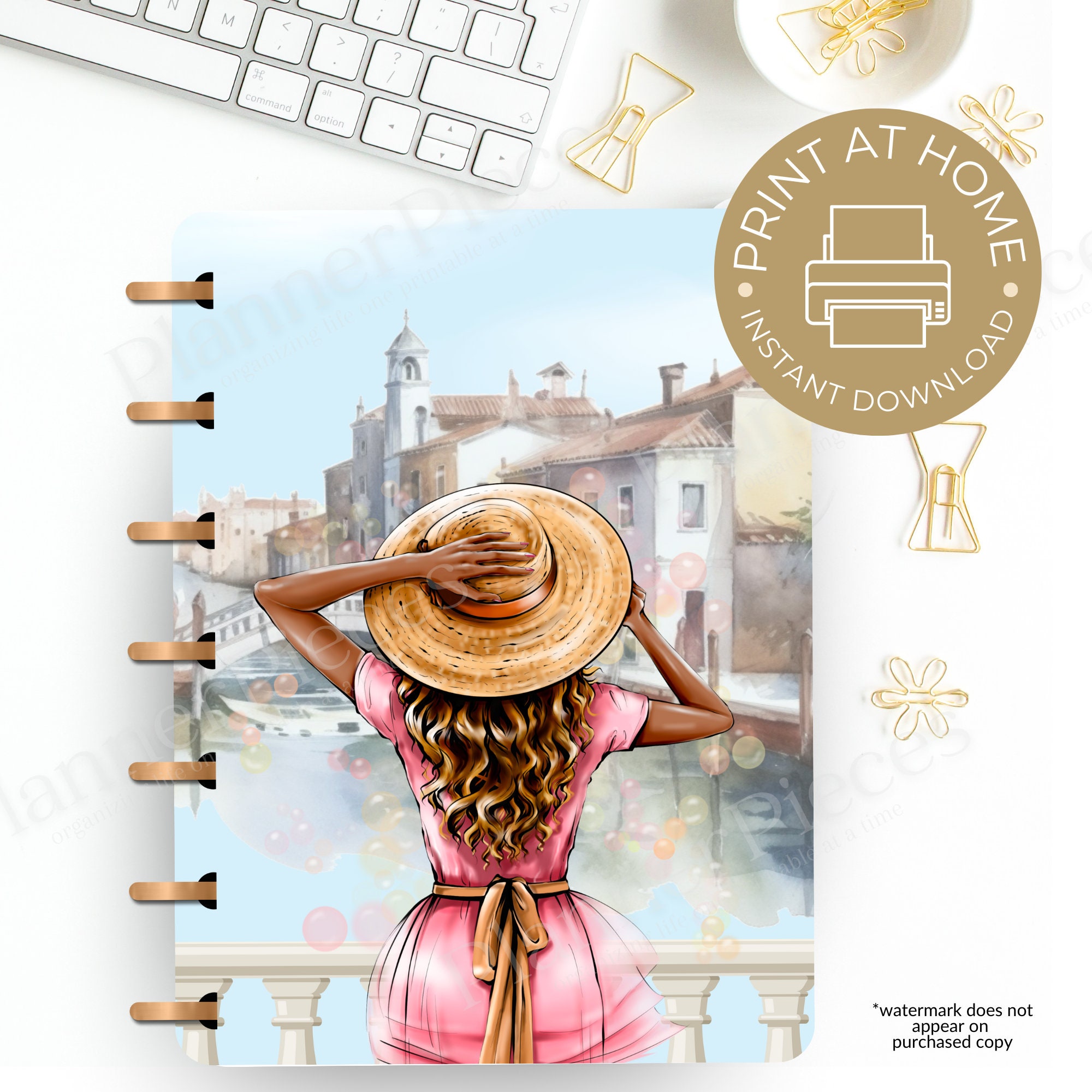 Fashion Girl Planner Cover Printable, Planner Cover for Happy Planner ...