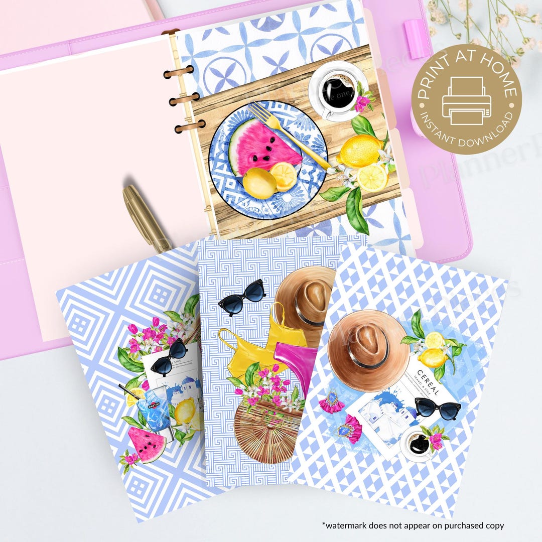Printable Fashion Planner Dashboard Set: Multiple Sizes (digital ...