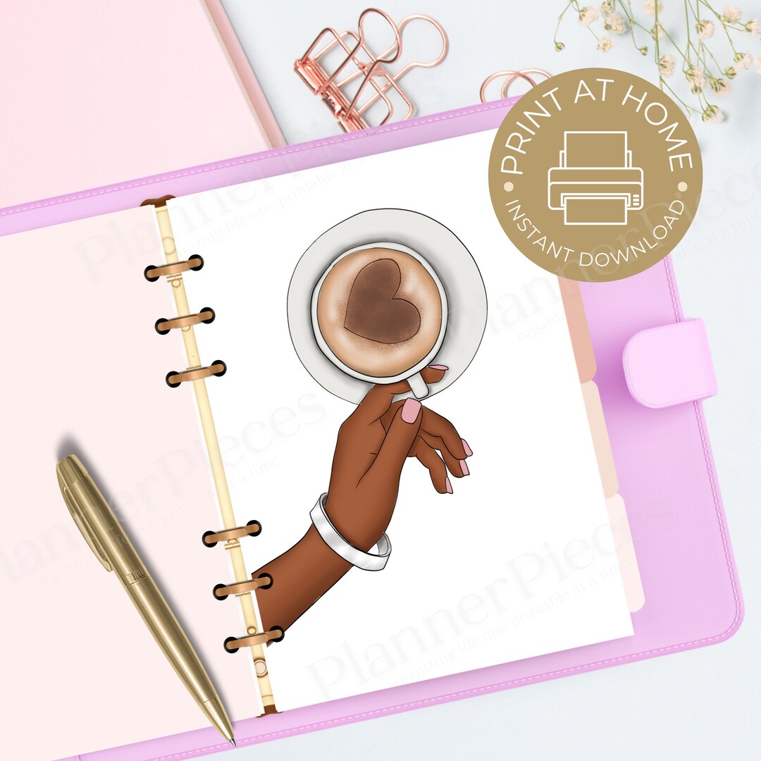 Fashion Girl Planner Dashboard Printable, Planner Printable, Happy