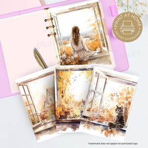 Fall Window Planner Dashboard Printable, Planner Printable, Happy Planner Dashboard, Multiple Sizes, Planner Dashboard, Printable,