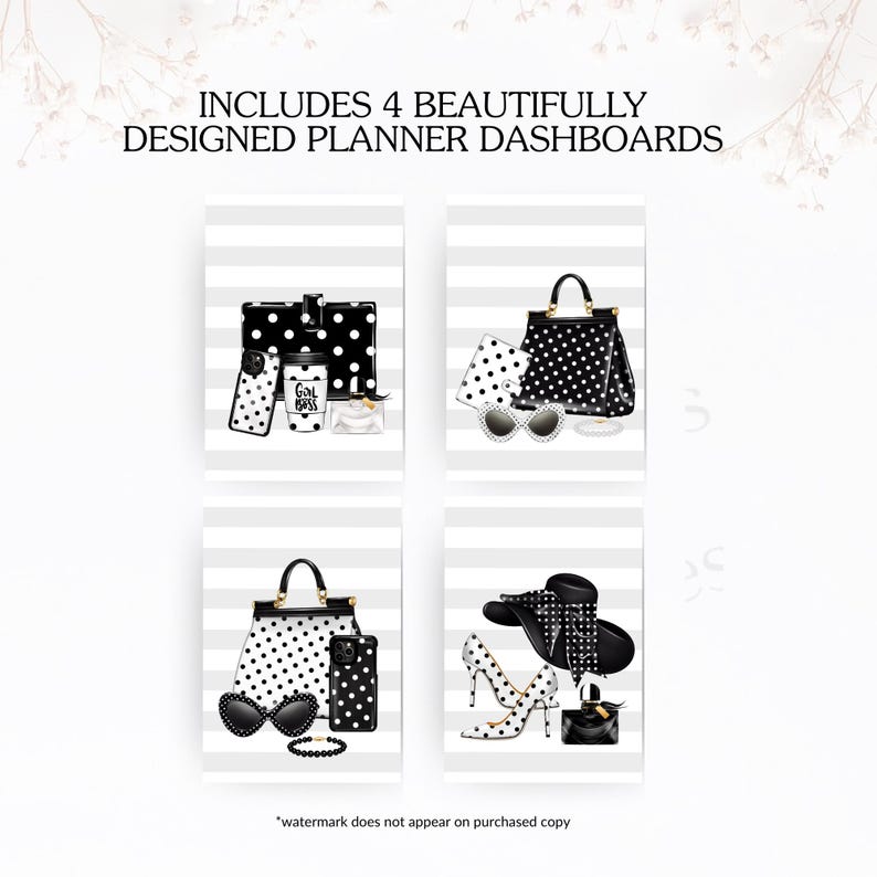 Printable Fashion Planner Dashboard: Multiple Sizes (PDF Download) - Etsy