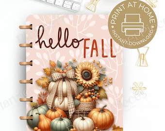 Herbst Kürbis Planer Cover: Happy Planner & Erin Condren (Digitaler Download)