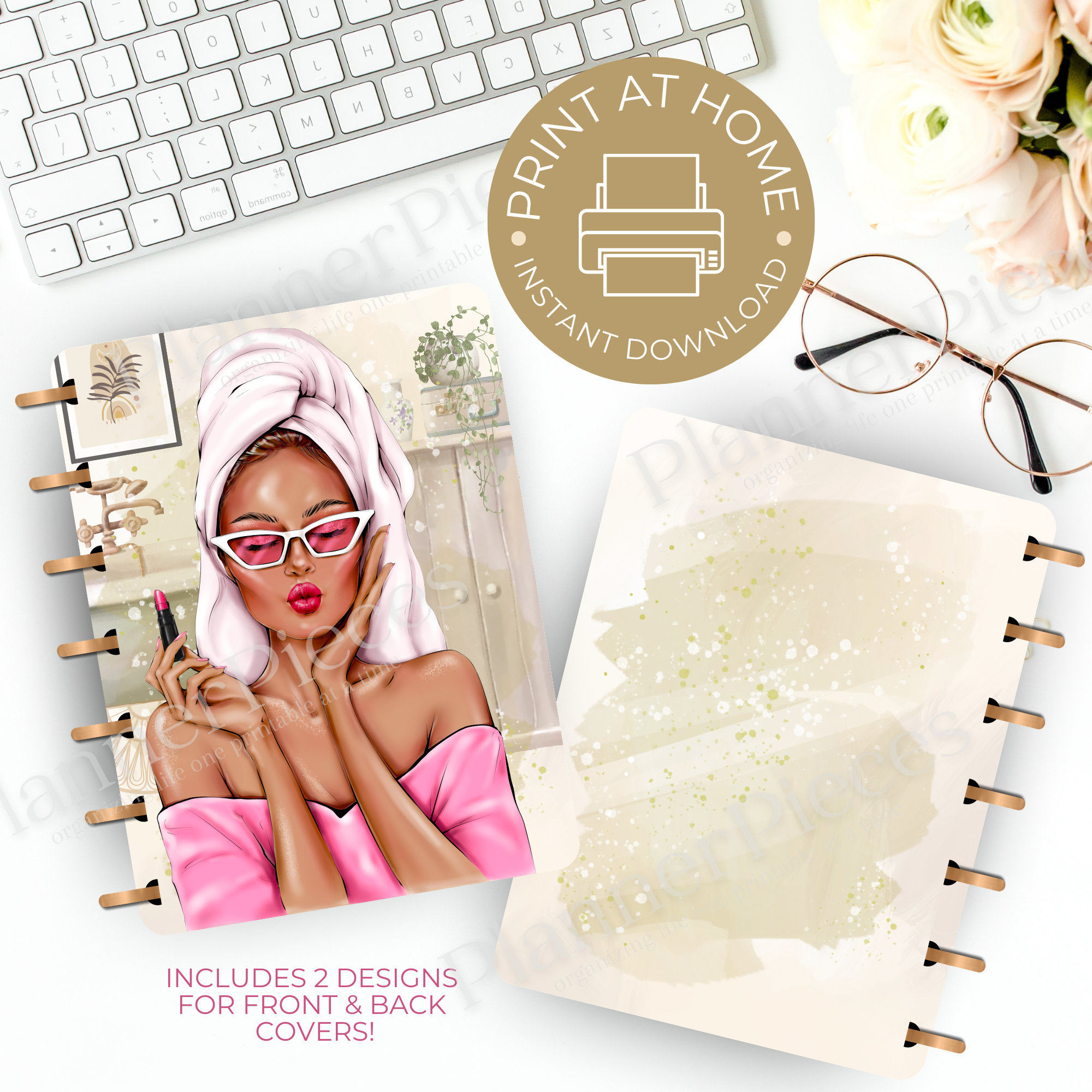 Fashion Girl Planner Cover Printable, Planner Cover for Happy Planner ...