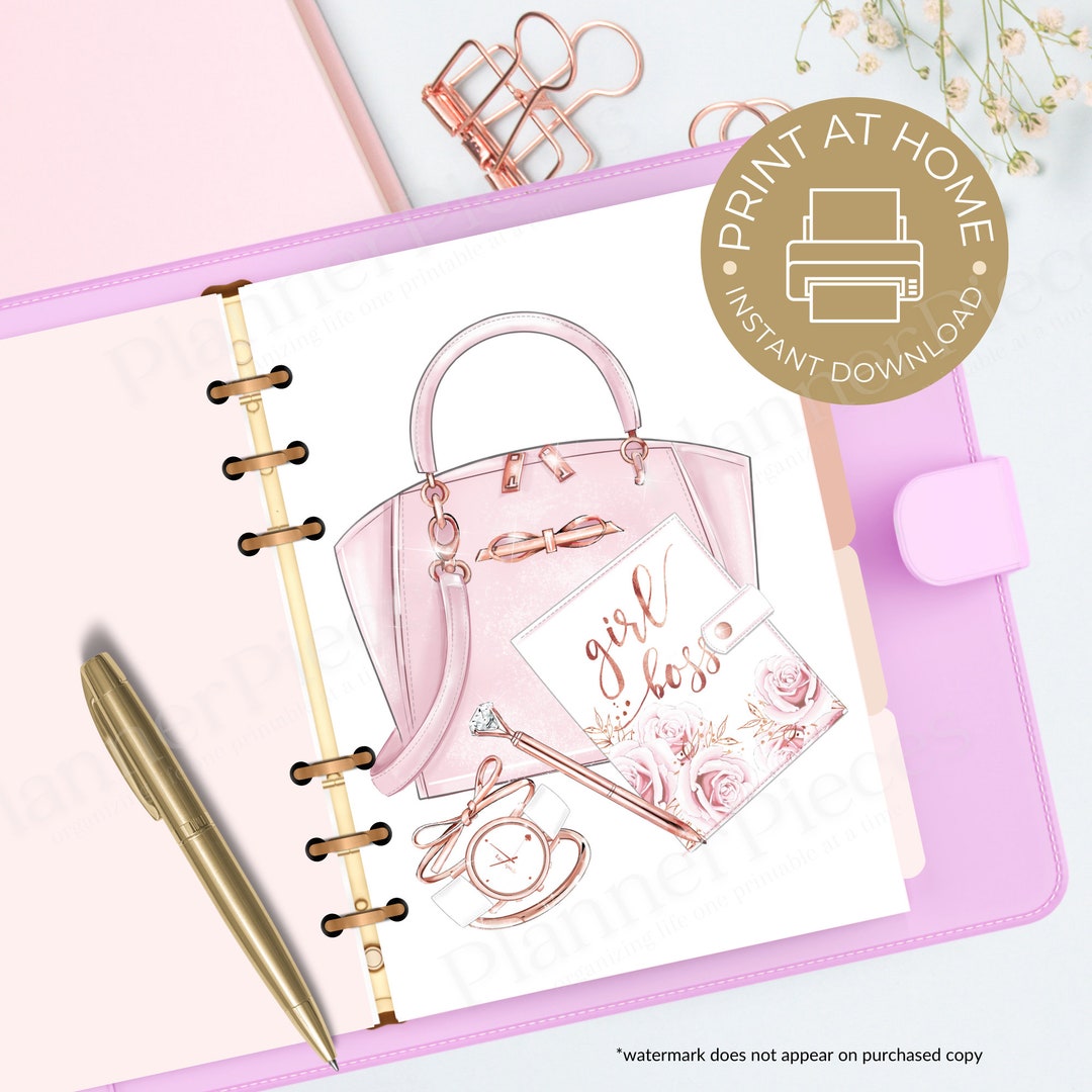 Fashion Girl Planner Dashboard Printable, Planner Printable, Happy ...
