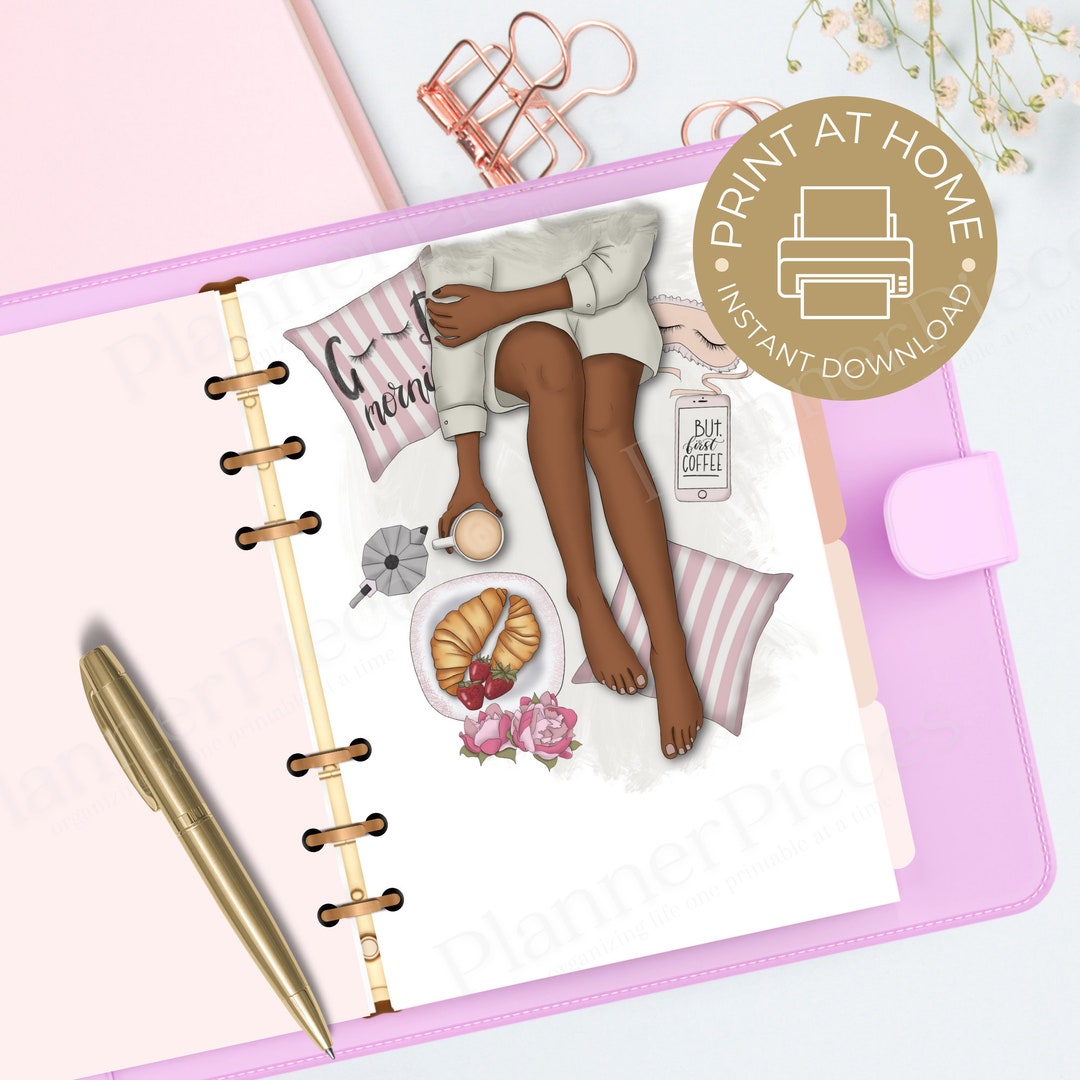 Fashion Girl Planner Dashboard Printable, Planner Printable, Happy
