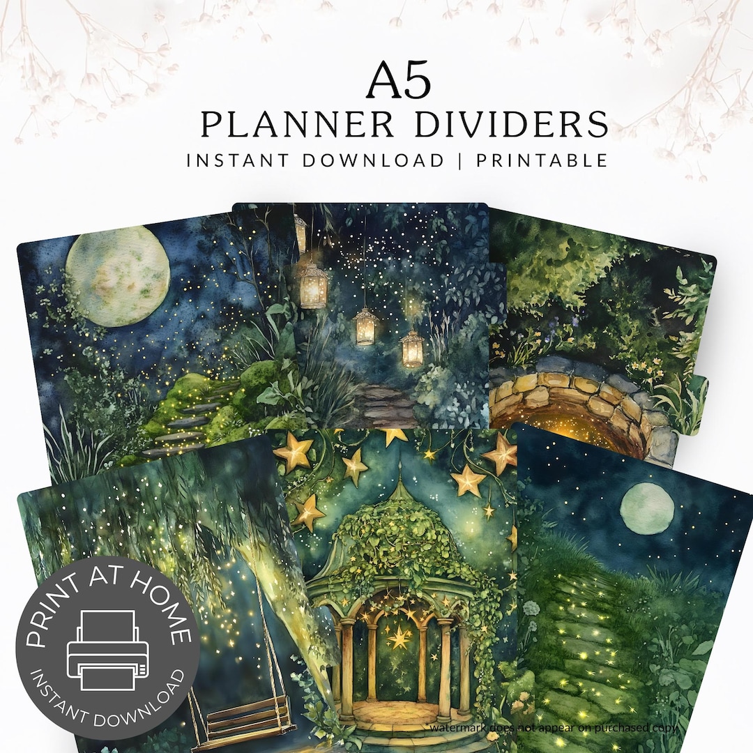 A5 Printable Planner Dividers | Elegant & Stylish Organization | Floral ...