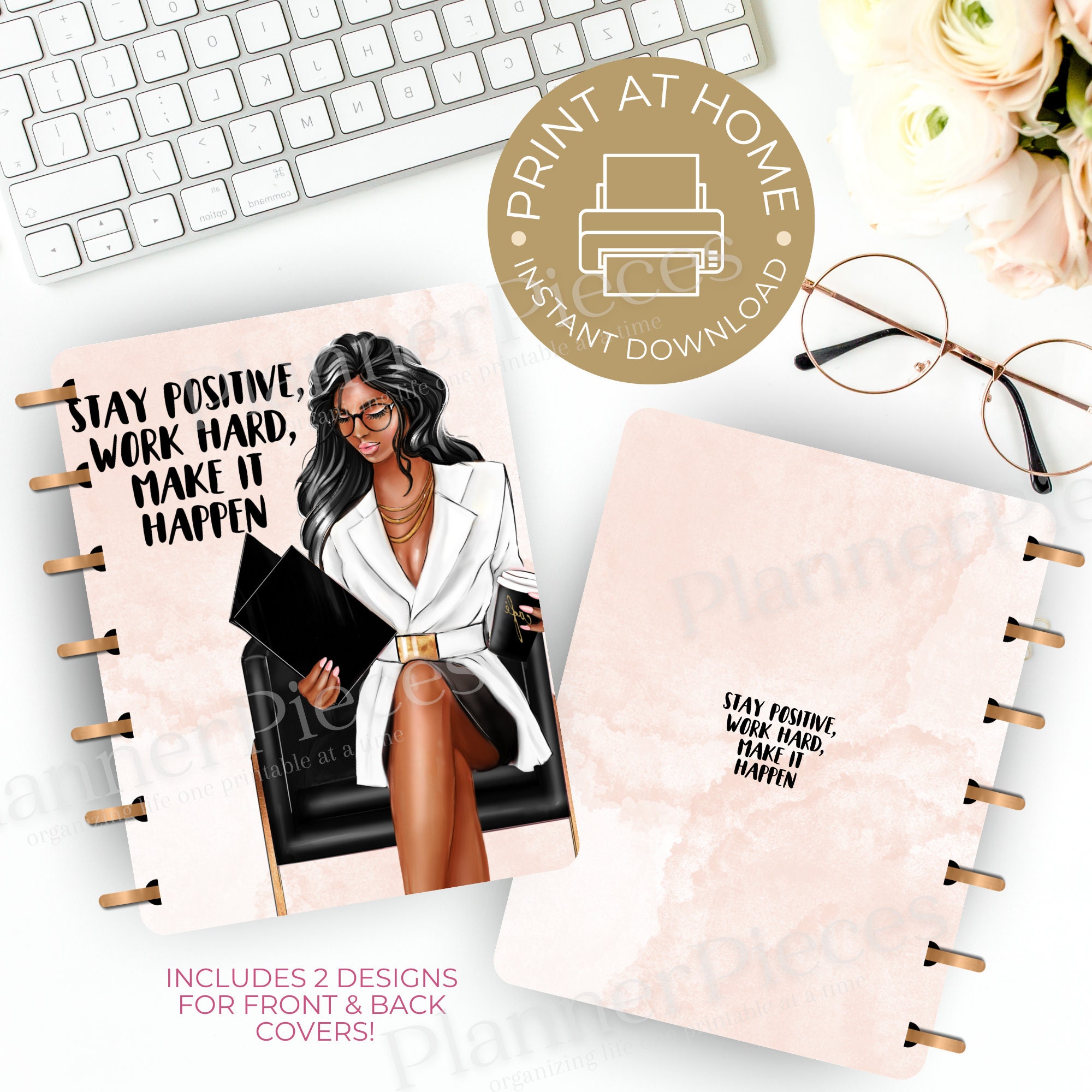 Fashion Girl Planner Cover Printable, Planner Cover for Happy Planner ...
