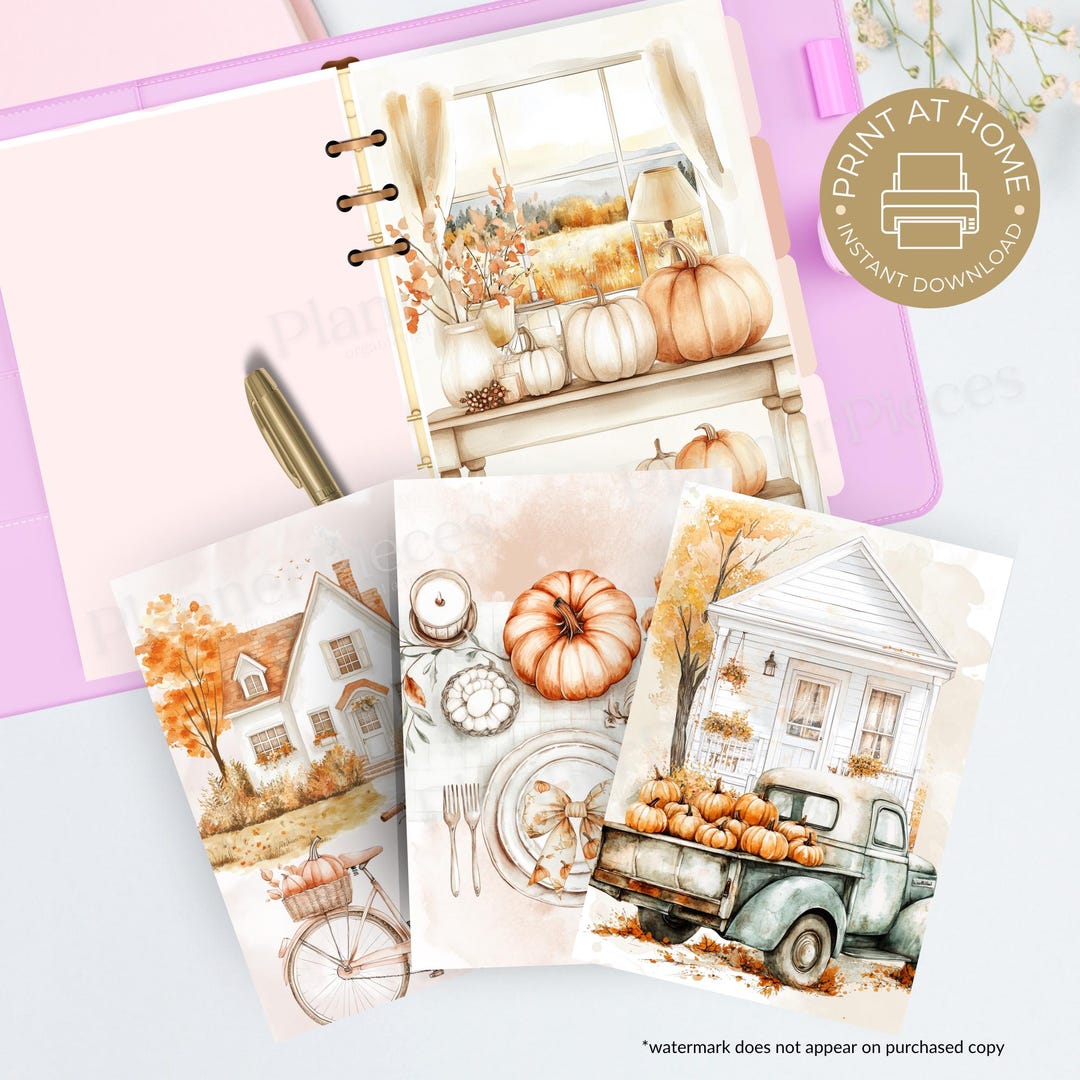 Fall Day Planner Dashboard Printable: Multiple Sizes (PDF Download) - Etsy