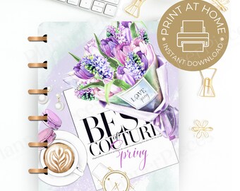 Book Planner Cover Printable, Planner Cover for Happy Planner, Erin ...