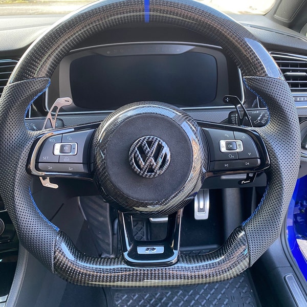 Golf R/GTI Carbon Style Steering Wheel Emblem