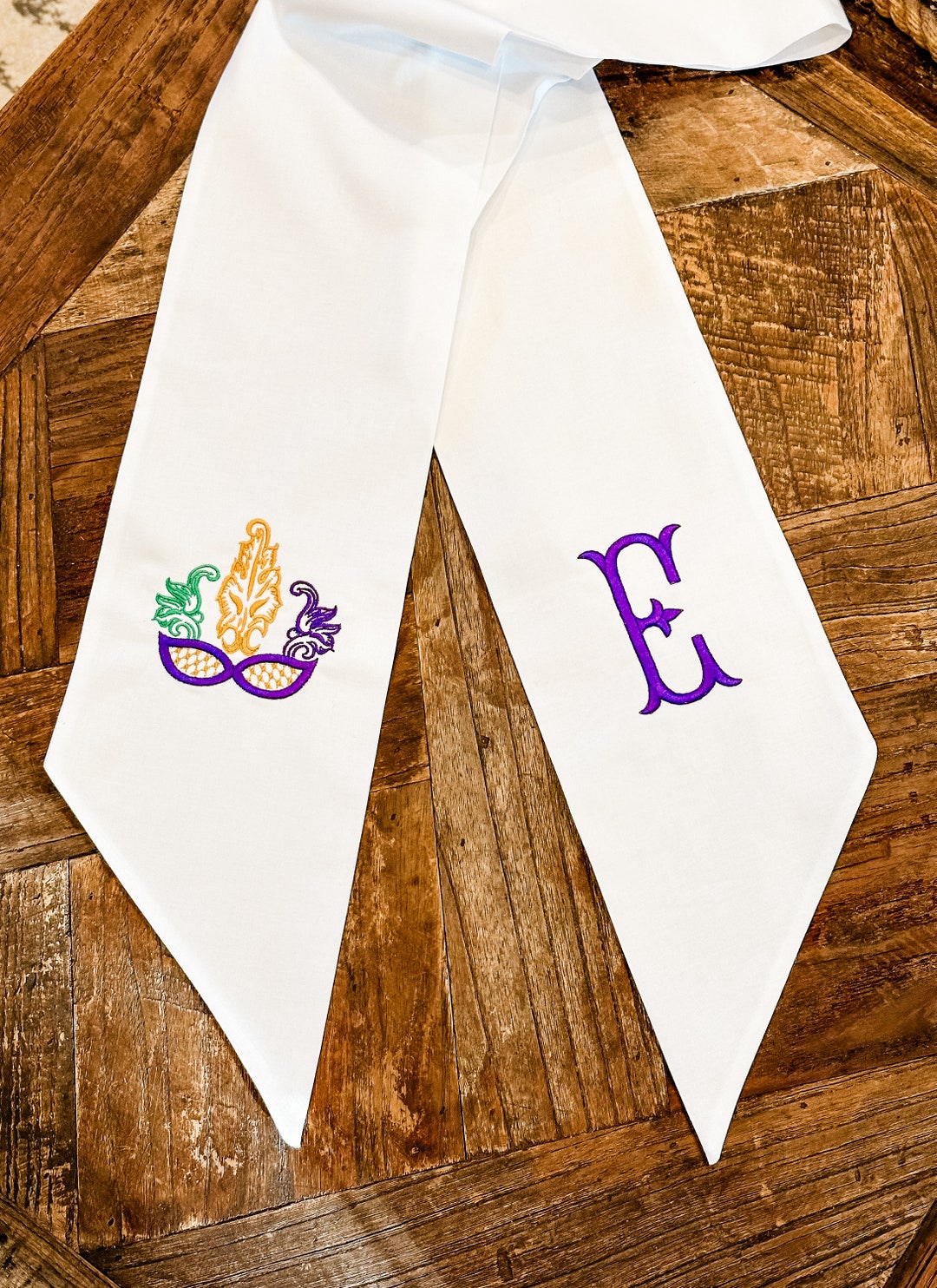 mardi gras wreath sash