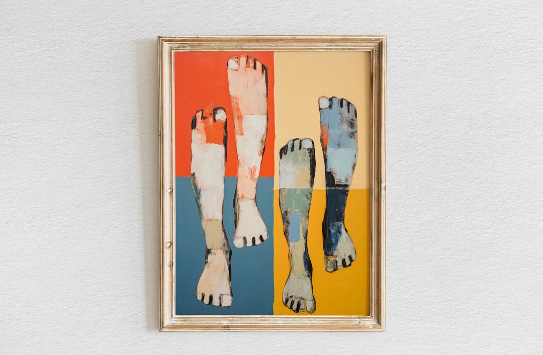 Legs Oil Painting, Minimalist Decor Print, Original Artwork, Wall Decor ...