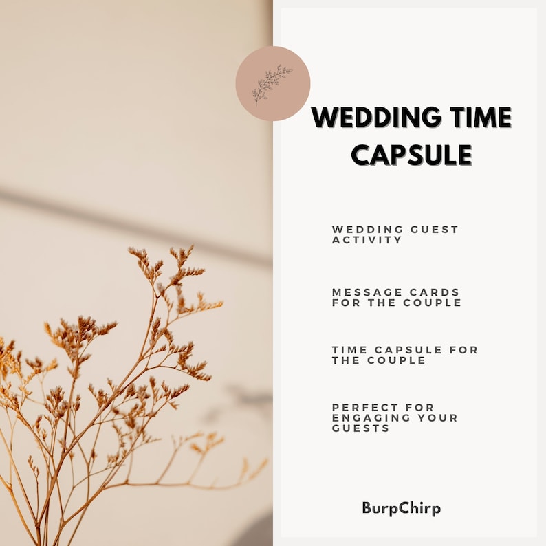 Elegant Wedding Time Capsule Cards | Editable Guestbook Alternative ...