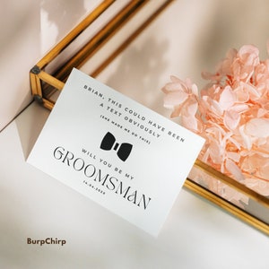 Carte de proposition de garçon d’honneur, carte de proposition du meilleur homme, Be My Groomsman – Drôle, Canva Modifiable, Téléchargement instantané