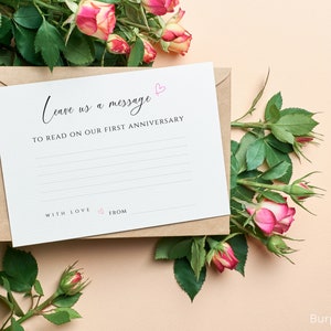 Gästebuch Karten – Hochzeit Nachricht Karten – Hinterlassen Sie eine Nachricht für Braut und Bräutigam – Einzigartiges Gästebuch – Minimalistisch, Elegant, Instant Download