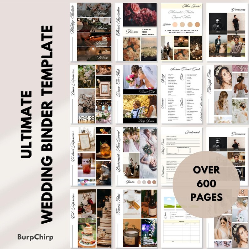 Wedding Binder Template Digital Wedding Planner Wedding Etsy Wedding binder template digital wedding planner wedding etsy