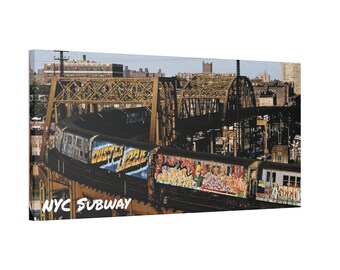 New York City Subway 1970's Graffiti Stretched Canvas, DTA, Dude That's Awesome, NYC, Manhattan, The Subway, MBTA, Graffiti