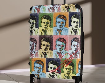 James Dean Pop Art Suitcase, DTA, Dude That's Awesome, Luggage, Rebel Without a Cause, Giant, East of Eden