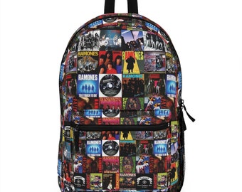 The Ramones Album Covers Backpack, DTA, Geck Rock, NYC, CBGB's, Joey Ramone