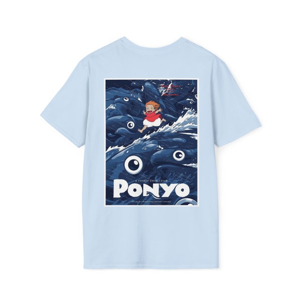 Unisex Softstyle T-Shirt  Ponyo anima tshirt.  Movie poster tshirt, Rameen anyone?