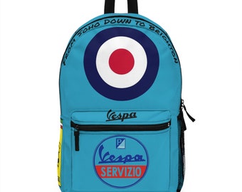 Vespa- und Lambretta-Roller-Rucksack, DTA, Dude That's Awesome, MOD's, Schultasche, Tagesrucksack, Rondell