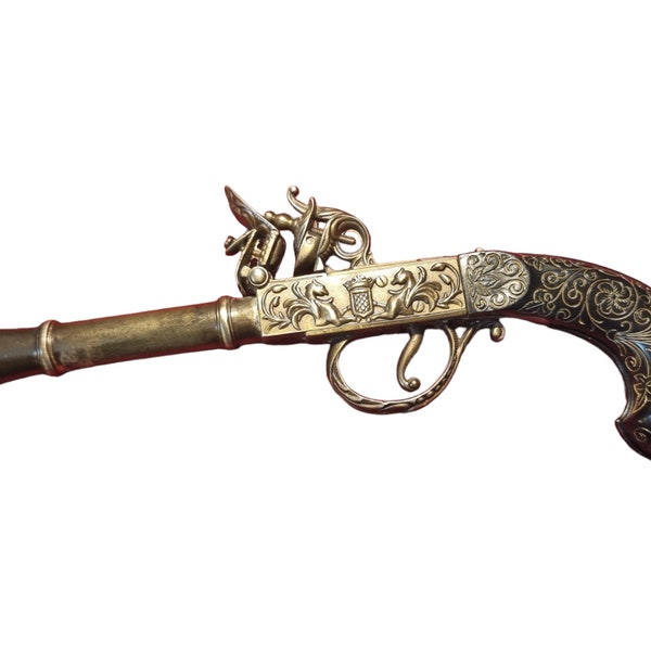 Beautiful antique and rare REPLICA DECORATIVE Flintlock Pistool