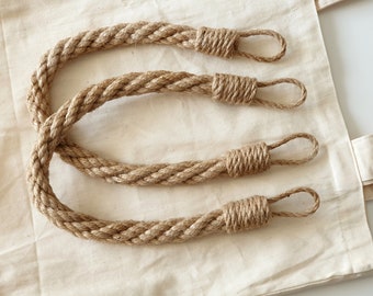 Bag handles - Rope straps for bags - Jute Rope